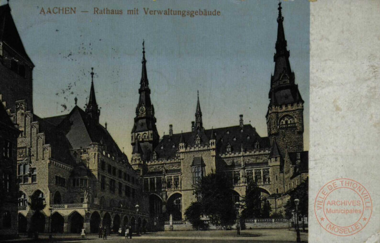 Aachen - Rathaus mit Verwaltungsgebäude