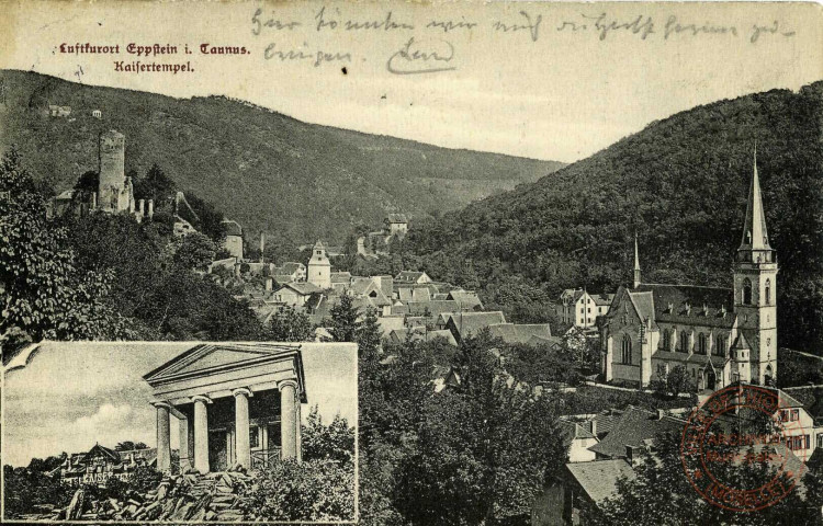 Luftkurort Eppsteim.i. Kaifertempel. Taunus.