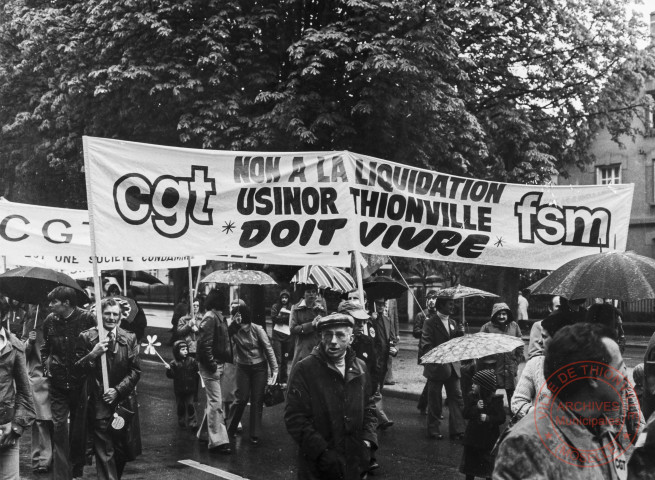 [Manifestation syndicale contre la fermeture de Usinor Thionville]