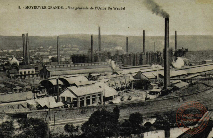 MOYEUVRE GRANDE. - Vue générale de l'Usine De Wendel