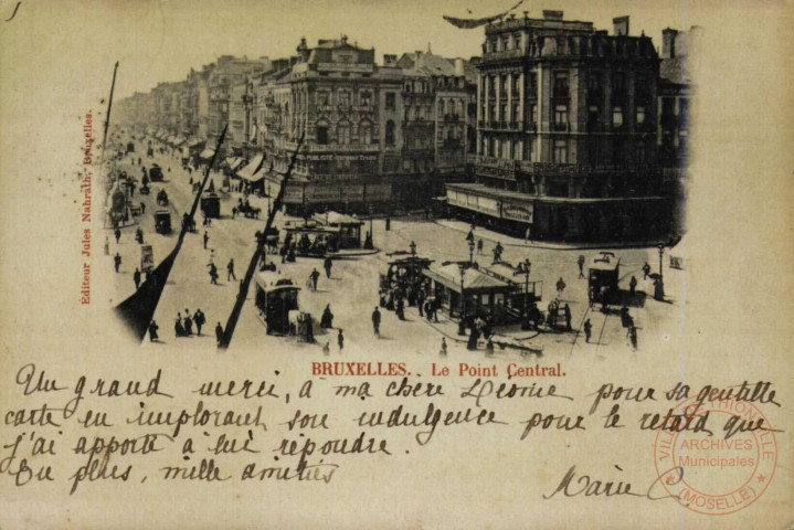 Bruxelles . Le Pont Central.