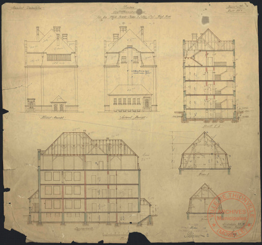 NEUBAU EINES MANSCHAFTSHAUSES FÜR DIE MASCH-GEWEHR- KOMP. 3 LOTHR. INF. REGTS. N°135