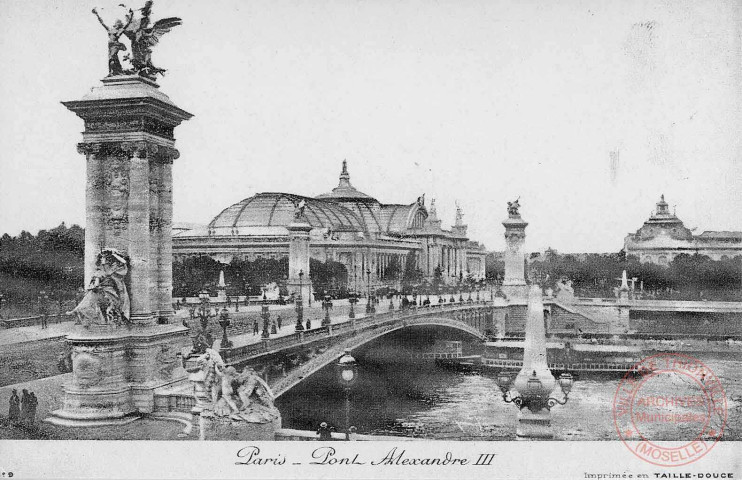 Cartes d'Autrefois (1890-1920) - Vues de Paris - Pont Alexandre III