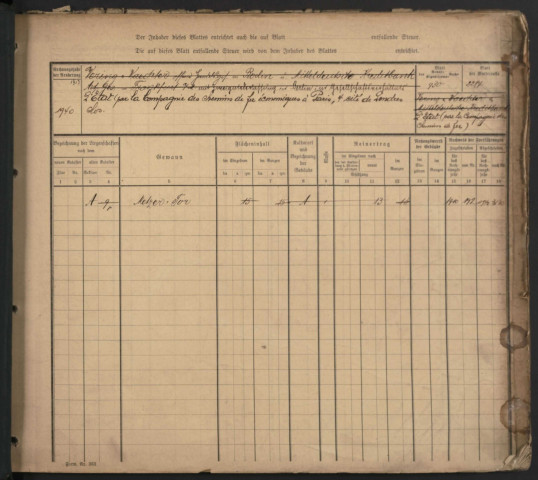 Matrice cadastrale : folios hors d'usage (1910)