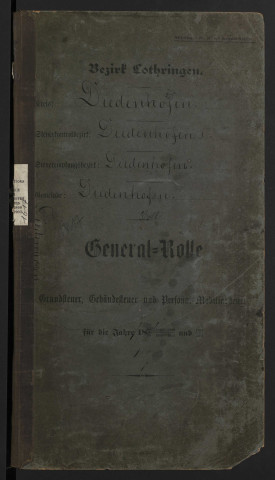 Matrice générale des contributions foncières personnelle mobilière et des portes et fenêtres (1898-1902)