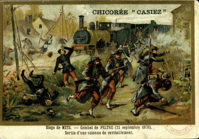 Siège de Metz. - Combat de Peltre (22 septembre 1870). Sortie d'une colonne de ravitaillement.