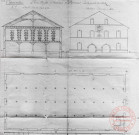 Thionville - Plan, profil et élévation de l'arsenal près de la porte de Metz