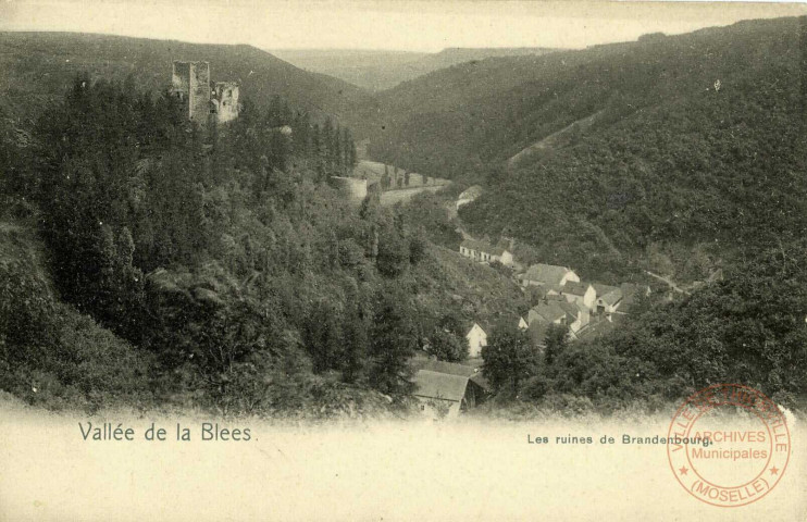 Vallée de la Blees. Les Ruines de Brandenbourg.