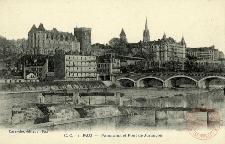 Pau - Panorama et Pont de Jurançon.