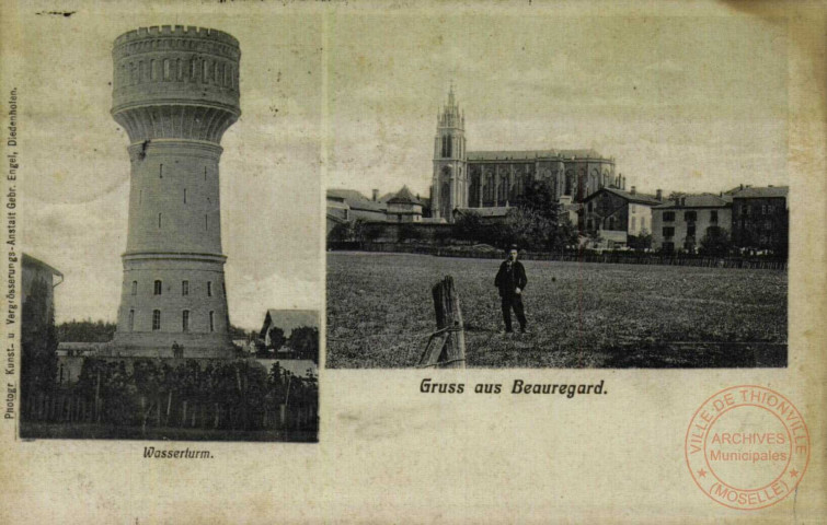 Gruss aus Beauregard. Wasserturm.