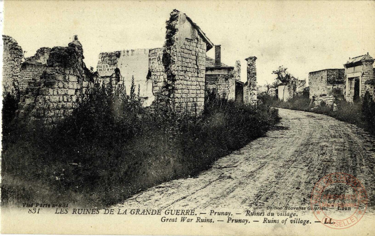 Les Ruines de la Grande Guerre - Prunay - Ruines du Village