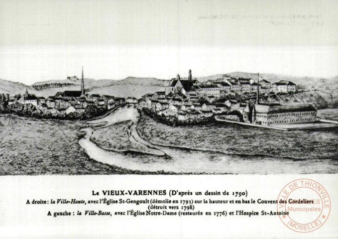 Le VIEUX-VARENNES (D'après un dessin de 1790)