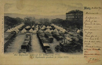 Metz. Die Esplanade wärhend der Belagerung 1870 ( L'esplanade pendant le siège 1870 ).