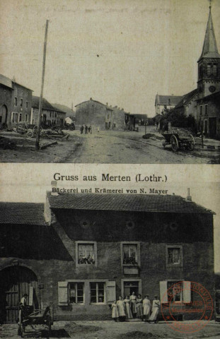 Gruss aus Merten (Lothr.) : Bäckerei und Krämerei von N. Mayer