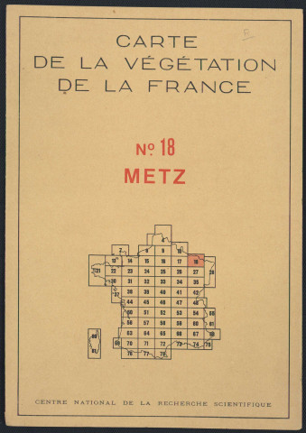 CARTE DE LA VEGETATION DE LA FRANCE : METZ N°18