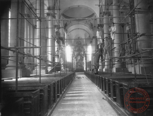 Travaux de ravalement intérieur de l'église Saint-Maximin