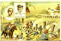 Maximo Gomez, commandant militaire cubain et le Général espagnol Linares