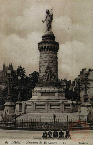 DIJON. - Monument du 30 Octobre