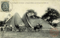 Le dirigeable 'Le Lebaudy' au camp de Châlons, après l'ouragan du 6 juillet 1905