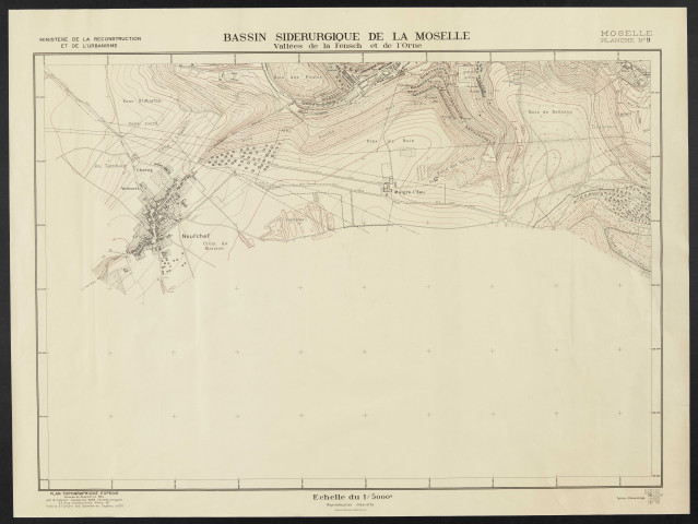 BASSIN SIDERURGIQUE DE LA MOSELLE VALLEES DE LA FENSCH ET DE L'ORNE. MOSELLE PLANCHE N°9