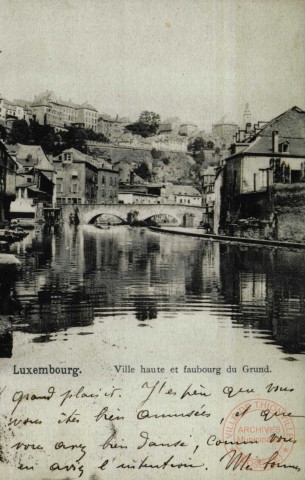 Luxembourg. Ville Haute et Faubourg du Grund.