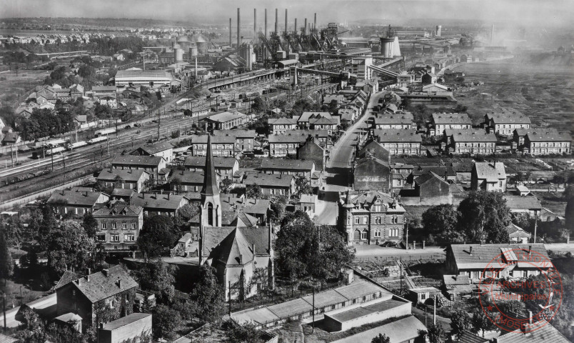 [Vue aérienne de la commune de Rombas en Moselle]