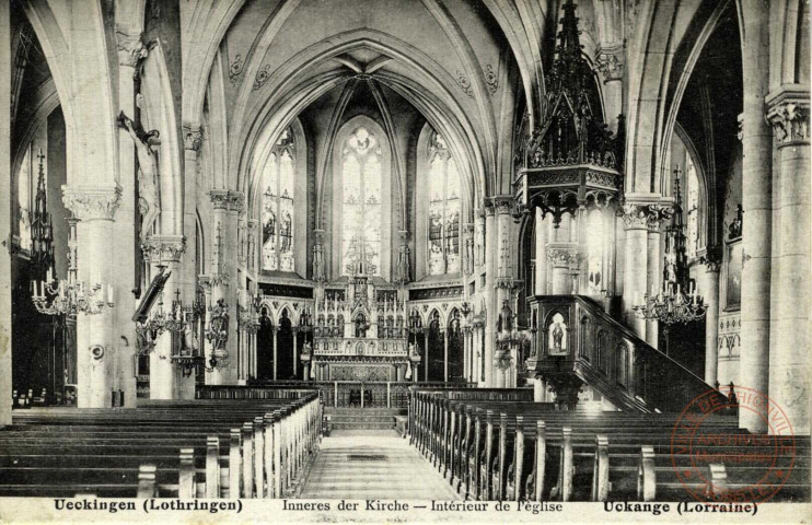 Ueckingen (Lothringen) - Inneres der Kirche / Intérieur de l'église - Uckange (Lorraine)