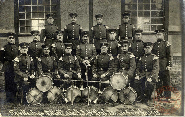 [Musique militaire du 135e Régiment d'Infanterie en 1913 - Diedenhofen]