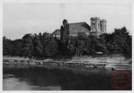 Diedenhofen (Thionville) - Moselufer mit katholischer Kirsche (Bords de Moselle et l'église catholique Saint-Maximin)