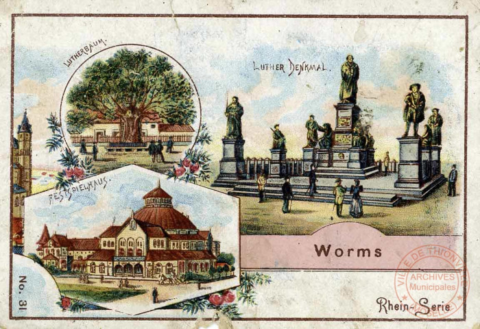 Ville de Worms Allemagne - Luther