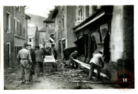 Une rue à Masevaux après la bataille