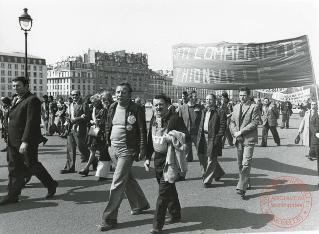 [Usinor, manifestation nationale à Paris en avril 1977]