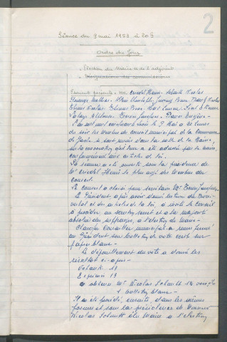 Registre de délibérations (1953-1967)