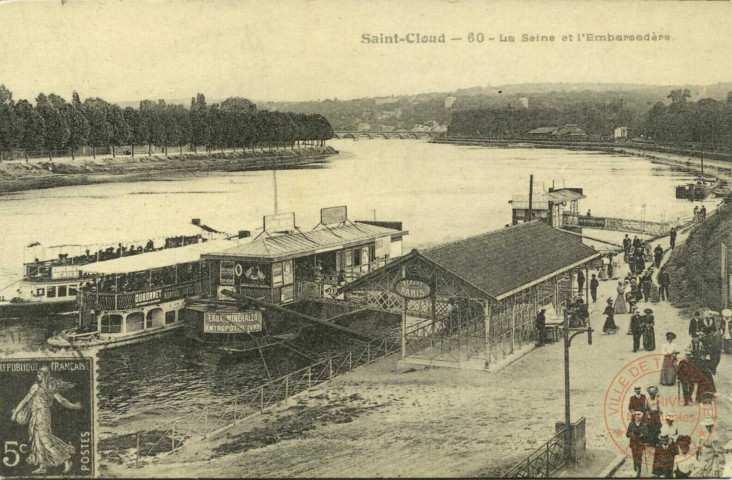 Saint-Cloud - la Seine et l'Embarcadère