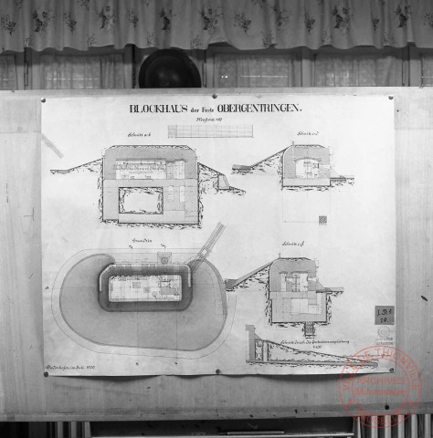Plan d'un blockhaus du fort de Guentrange en juillet 1909