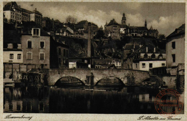 Luxembourg. L'Alzette au Grund.