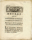 Décret de la Convention Nationale portant que la Ville de Thionville a bien mérité de la Patrie, papier, 2 f°, impr. à Nimes chez C. Belle, 1793.dim. 27x 21,5 cm.