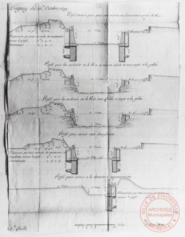 Longwy 20 octobre 1698 - divers profils