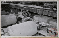 Longeron du train de rouleaux avant du blooming de 1030. Longeron cassé