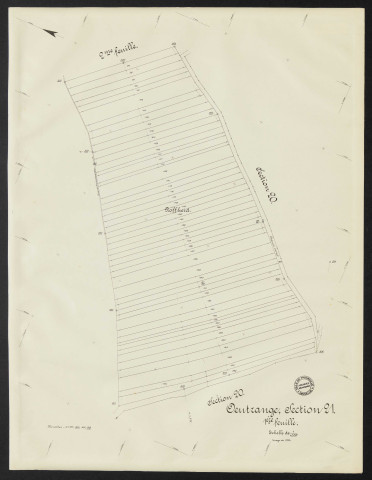Oeutrange: section 21 1ère feuille