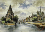 Metz : Le Temple et la Moselle