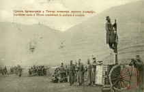 L'Artillerie Serbe à Tétovo considérant la position à occuper.