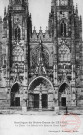 Basilique de Notre-Dame de l'Epine - Le Christ - La Galerie et la Rose du Grand Portail. Phototypie J. Bienaimé - Reims