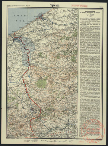 PAASCHE'S SPEZIALKARTEN DER WESTFRONT, BLATT 1 : YPERN