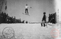 Cartes d'Autrefois (1890-1920) - Loisirs - Course de skis - Le saut