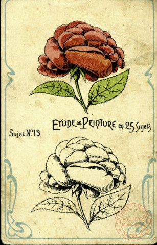 Etude de peinture: sujet n°13 - La rose