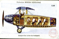 Coupe d'un avion de transport.