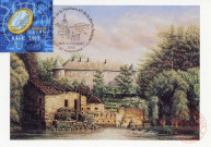 Troisième Biennale de la Peinture et de la Carte Postale au Pays des Trois Frontières - Peinture de Antoine Reganaz représentant le château de Blettange (Bousse).