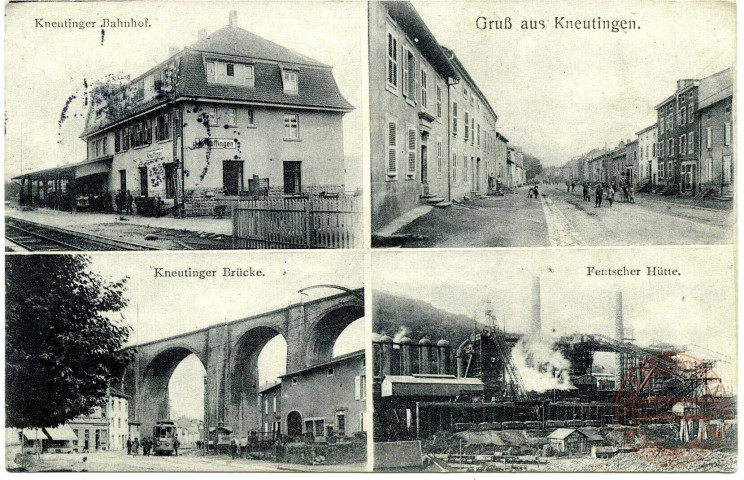 Gruss aus Kneutingen - Banhof - Brücke - Fentscher Hütte