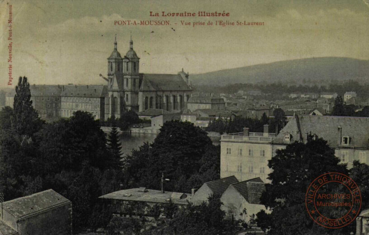 Pont-à-Mousson : Vue prise de l'Eglise Saint-Laurent